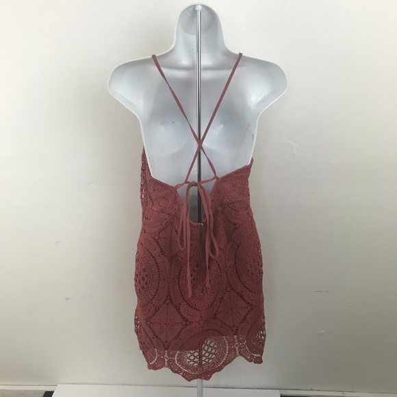 Mind Code Crochet Halter Sundress Size L - Picture 5 of 6